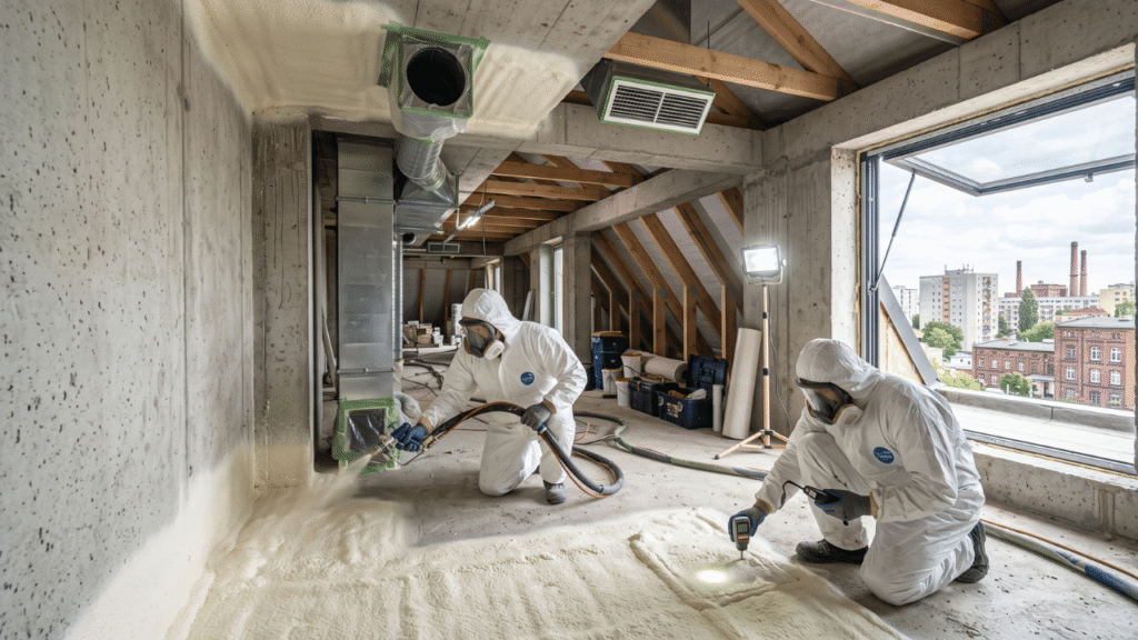 Ocieplenie stropodachu pianą PUR w Łodzi – rozwiązanie dla domów i budynków wielorodzinnych
